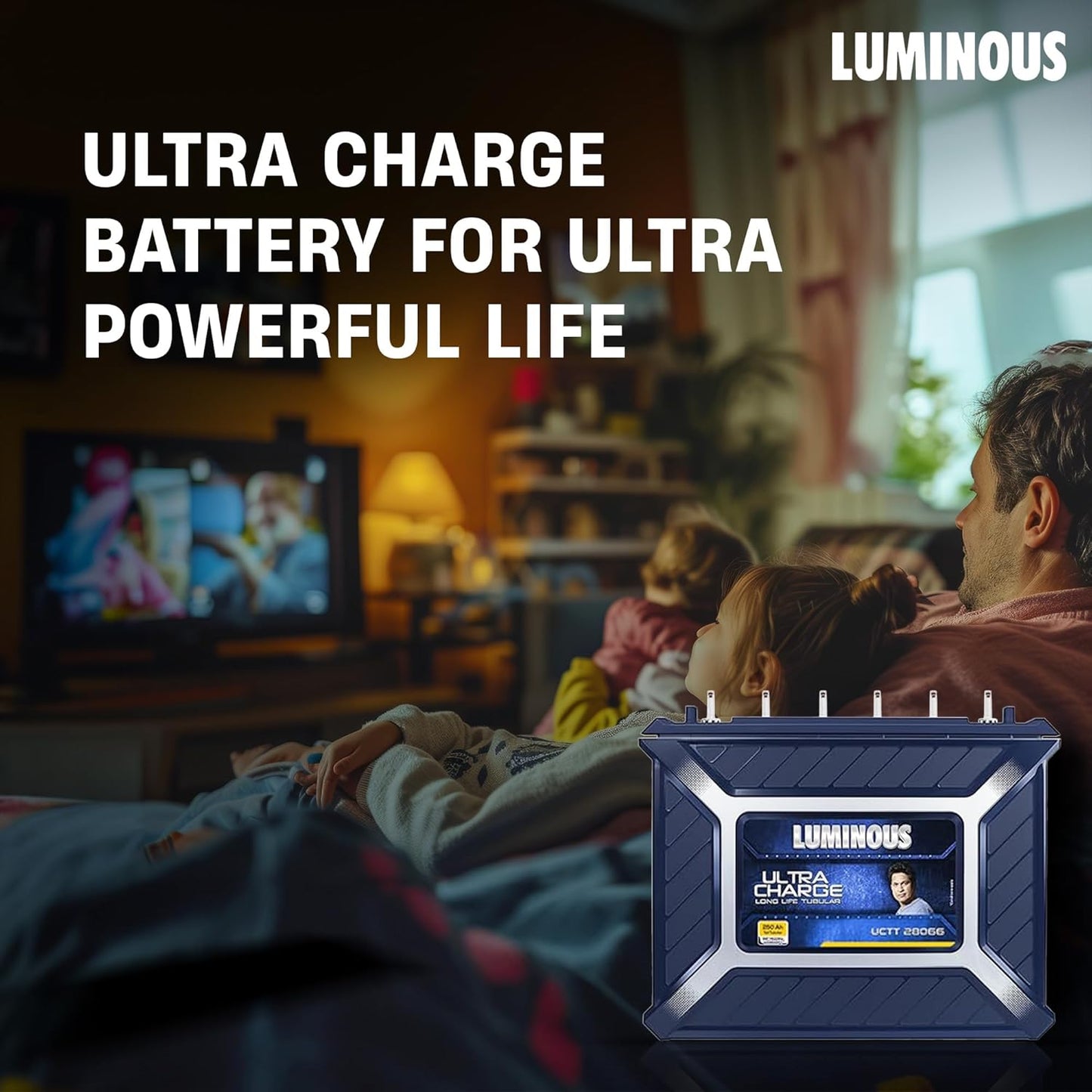 Luminous Ultra Charge UCTT-28066 Tall Tubular Inverter Battery for Home, Office & Shops | 250Ah High-Performance, Durable & Low Maintenance Battery | Easy Installation | 66 Months Warranty