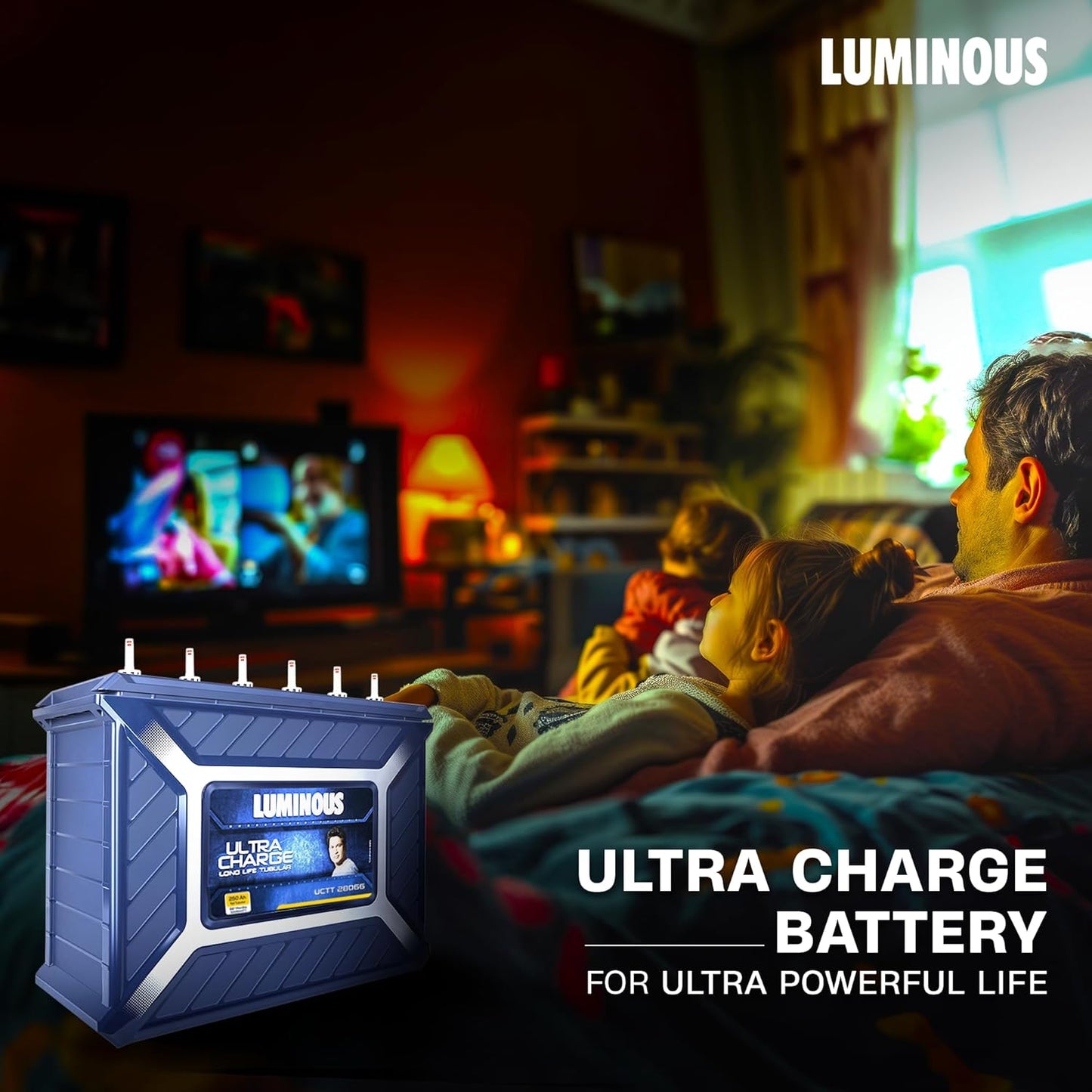 Luminous Ultra Charge UCTT-28066 Tall Tubular Inverter Battery for Home, Office & Shops | 250Ah High-Performance, Durable & Low Maintenance Battery | Easy Installation | 66 Months Warranty