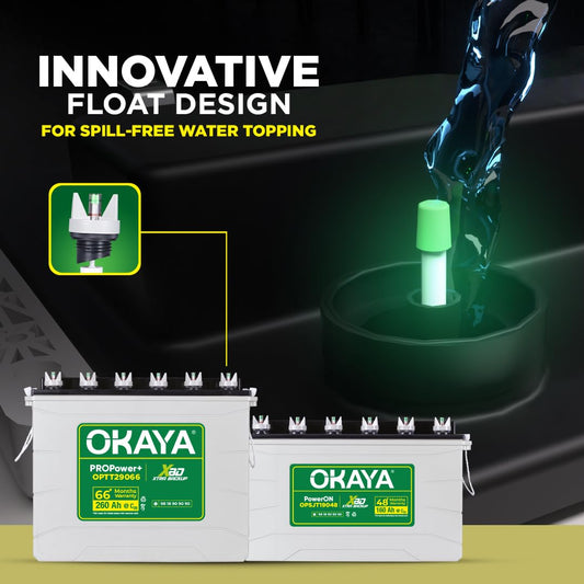 OKAYA PRO Power+ OPTT29066 260Ah Tall Tubular Inverter Battery for Home, Office & Shops with Certified Extra Backup | Spillage Free & Low Maintenance Design | 66 Months Warranty