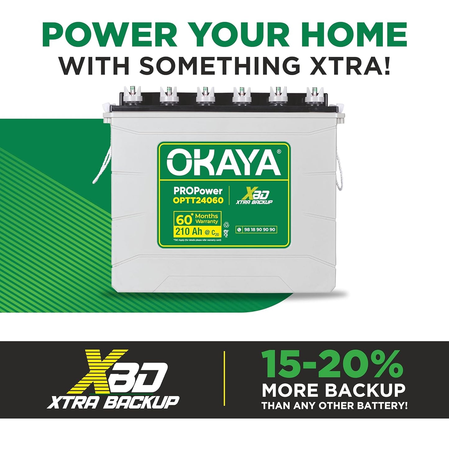 Okaya Inverter with Battery Combo for Home,Office & Shops|ATSW 1400 12V Pure Sine Wave Inverter 1150VA with OPTT24060 210Ah Inverter Battery |Warranty: 36 Months(Inverter) & 60 Month(Battery)